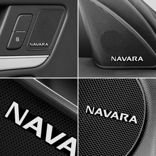 10pcs 3D aluminum speaker stereo speaker badge emblem Sticker for Nissan Navara d40 d22 d23 np300 Car-Styling Accessories