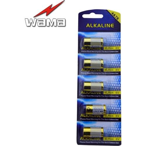 100pcs/20pack New Wama 4LR44 6V Dry Alkaline Batteries Cells Car Remote Toys Calculator 4AG13 L1325 4A76 Battery Free Ship