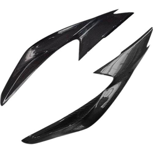 2pcs Car Black Carbon Fiber Headlight Eyebrow Eyelid Trim Cover Decoration Moulding Fit For Nissan Altima 2016 2017 2018