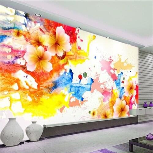Beibehang quarto 3d wallpaper decor picture backdrop Modern pumping line color hand-painted Art Restaurant mural panel