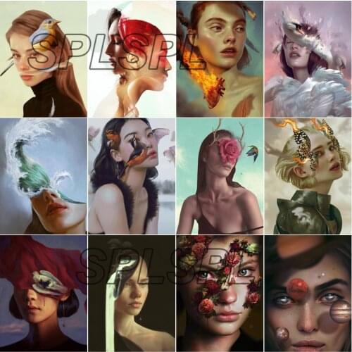 Diamond Painting Figure Birds Orcs and Shanshui Square Diamond Round Diamond Decoration Home Wall Decoration Can Be Customized