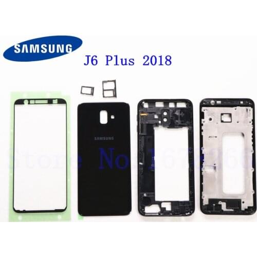 SAMSUNG Galaxy J6 plus 2018 J6+ J610 J610F J610FN J610G Full Housing LCD panel Cover Middle Frame J6+ Battery door Case