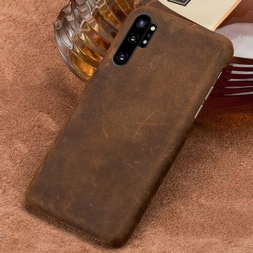Genuine PULL-UP Leather Phone Case for Samsung Galaxy Note 10 Note 10 Pro A50 A31 S21 Ultra S20 S10 S8 S9 Plus M31 M51 Cover
