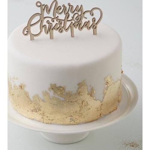 Wooden Merry Christmas Cake Topper Ask a question