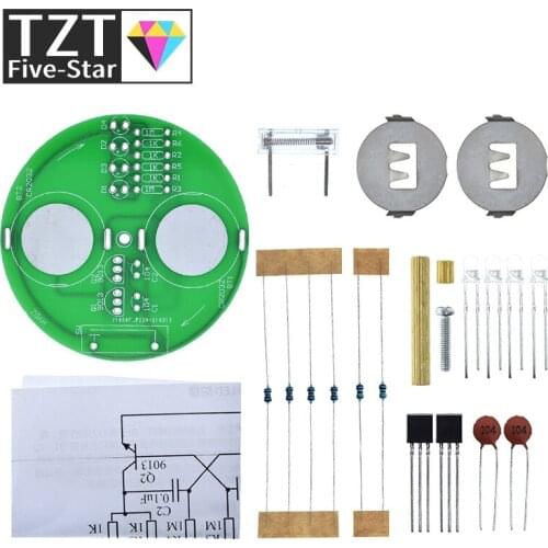 Diy Electronic Kit LED Gyro DIY Welding Kit Rotating Lantern Inline Components Diy Electronic Sodering Project(No Battery)