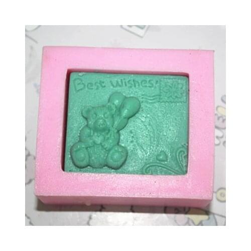C258 soap mold/handmade soap mold/silicone mold/soap die/silica gel soap die balloon teddy bear