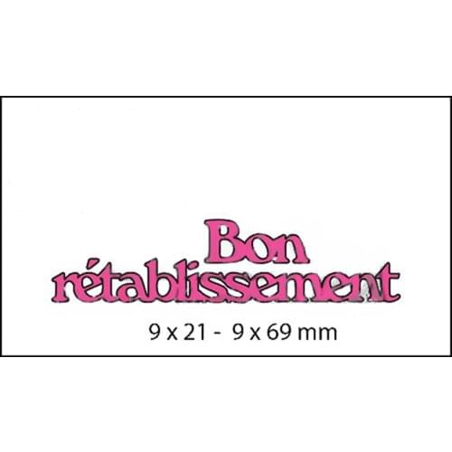 French Words Get Well Soon Metal Cutting Dies Stencils Letters 2019 for DIY Scrapbooking Decorative Embossing Paper Card Crafts