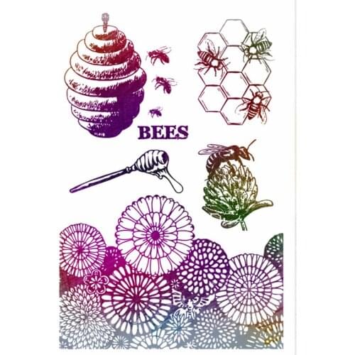 Hot sale flower bee Transparent Clear Stamps / Silicone Seals Roller Stamp for DIY scrapbooking photo album/Card Making
