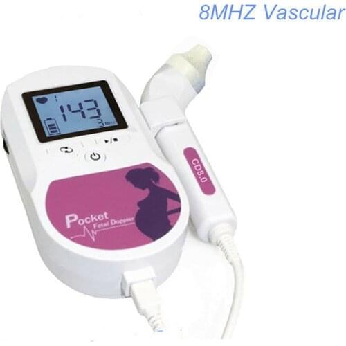 Baby Sound C Pocket Fetal Doppler LCD 8Mhz Vascular Heartbeat Detector Baby Care Household Portable Pregnant Fetal Pulse Meter