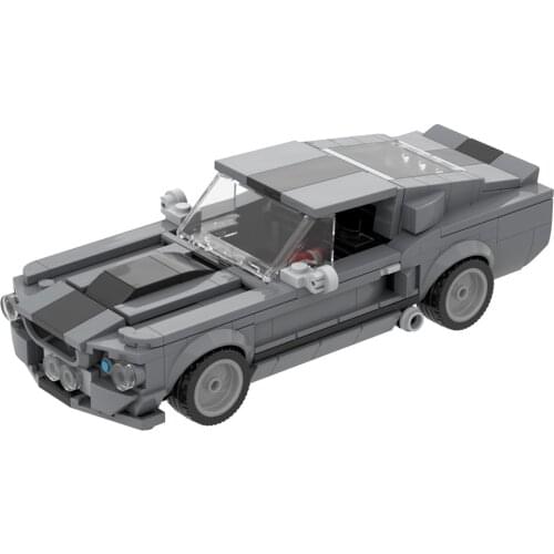 Classic 1967 Eleanored Mustanging Racing Car High-tech GT500 Building Blocks Racing US Muscle Car Bricks Children MOC Toys