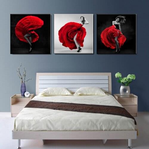 3 Pieces Sexy Lady Figure Wall Art Picture Printed Canvas Painting High Quality Home Decor