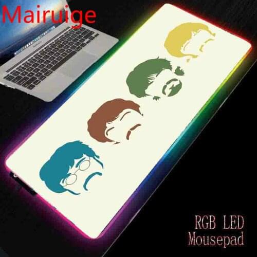 Mairuige Four Big Man Animation Mouse Pad RGB Mousepad LED Luminous Color Lighting Computer Wireless Charging Mouse Pad Desk Pad