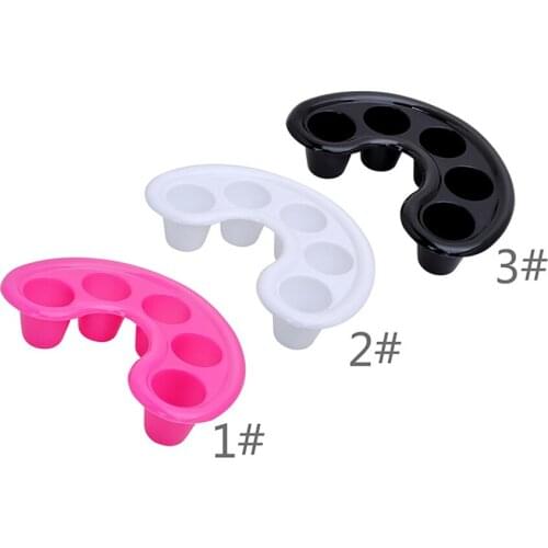 Nail Art Tips Soak Bowl Tray Manicure Soaking Tray Finger Tips Soak Bowl, Five Fingers Soften Dead Skin Soaking Tool