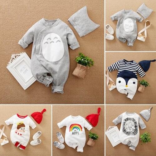 Malapina Baby Girls Boys Clothes Totoro Printed Jumpsuit Clothes Baby Girl Clothes Baby Girl Romper Kid Clothes