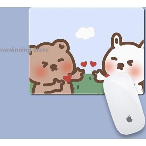 Girl cute 22x18cm Writing Desk Mats Mouse Pad Laptop Mouse Mat Kawaii Mouse Pad Office Accessories Deskpad Mat for Mice Mouse