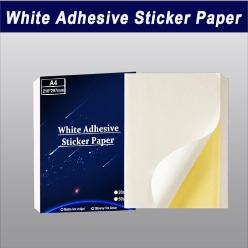 A4 White Adhesive Sticker A5 Self-Adhesive Printing Paper Label With Back Glue Stickers Writing Matte For Inkjet Laser Printer