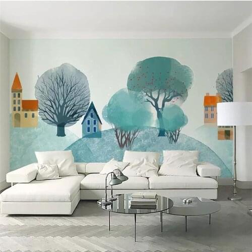 Beibehang Custom wallpaper 3D solid wall painting simple Nordic style wood hill TV background wall papers home decor wallpaper