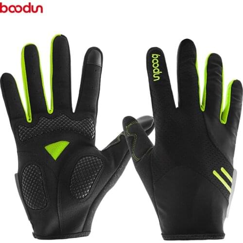 Boodun Men Bicycle Gloves Full Finger Touch Screen Lycra Men Women MTB Bike Gloves Breathable Summer Sunscreen Cycling Gloves