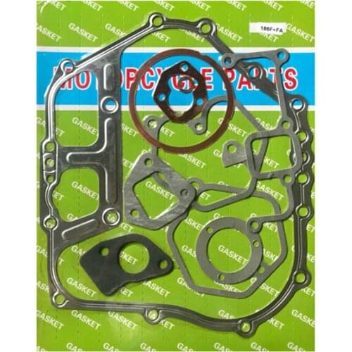 Full gasket set for Chinese 186F 186FA Diesel exhaust muffler cylinder crankcase fuel injection gaskets