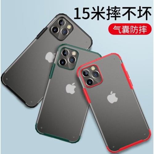 Shockproof Armor Matte Case For iPhone 12 11 Pro Xs Max XR X 7 8 Plus Mini Luxury Silicone Bumper Clear Hard PC Cover Funda
