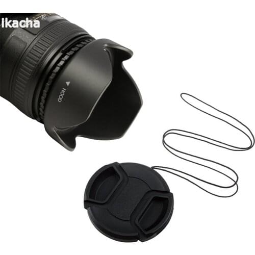 Reversible Lens Hood 49mm 52mm 58mm 55mm 62mm 67mm 72mm 77mm Petal Flower Filter Camera Lens Protect + Cap for Canon Nikon Sony