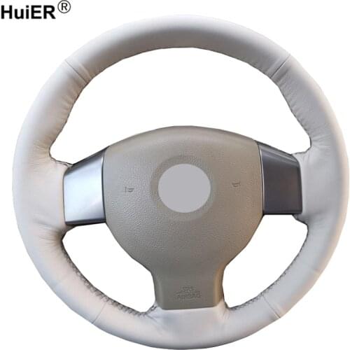 Hand Sewing Car Steering Wheel Cover Wrap For Nissan Tiida 2004-2010 Sylphy 2006-2011 Versa 2007-2011 Versa Note 2007-2012