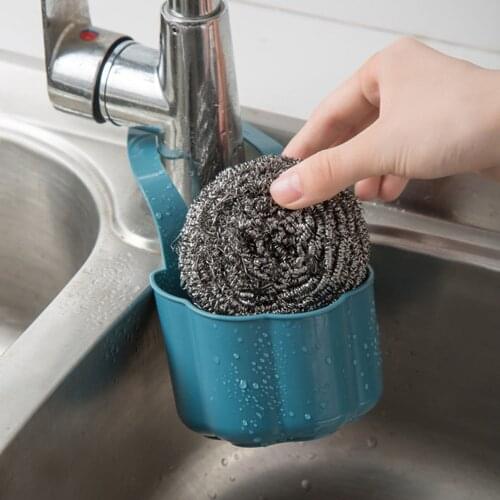 Kitchen Sink Drain Basket Sponge Soap Debris Rack Shelf Punch-free Wall Mount Storage Basket Faucet Organizer Home Kitchen Tool