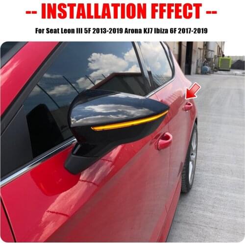 For Seat Leon III Mk3 5F ST FR Cupra Arona KJ7 2013 2014 2015 2017 2018 Flowing led Dynamic Turn Signal Light Repeater Light