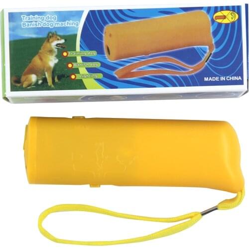 1pcs Portable Pet Dog Repeller Anti Barking Stop Bark Training Device Trainer LED Ultrasonic Without Battery Dog Accessories