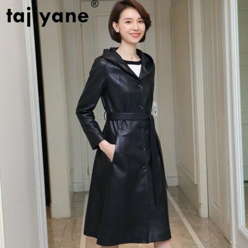 Spring Autumn Sheepskin Coat Real Genuine Leather Jacket Women Clothes 2020 Korean Vintage Long Trench Coat Women Tops ZT2320