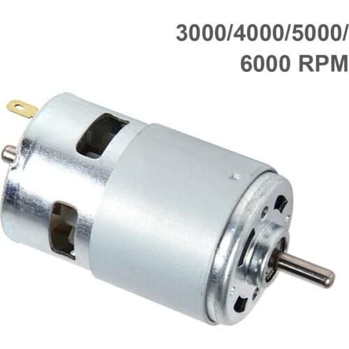 775 DC Motor High-speed Large Torque Motor with Ball Bearing and Fan Blades for DIY Model Car / Small Drill Micro machine