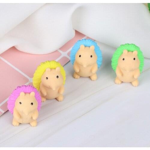Funny Durable Hedgehog Pencil Eraser School Student Stationery Supplies Gift