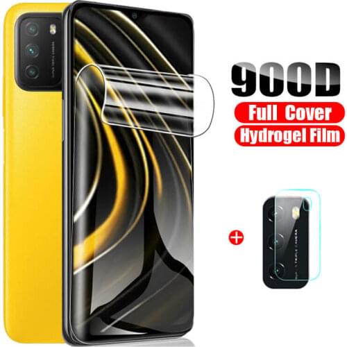 999D Protetive Glass For Xiaomi Poco M3 Camera Lens Screen Protector For Xiomi Pocophone M3 F2 Pro X3 NFC 3M Glass Hydrogel Film