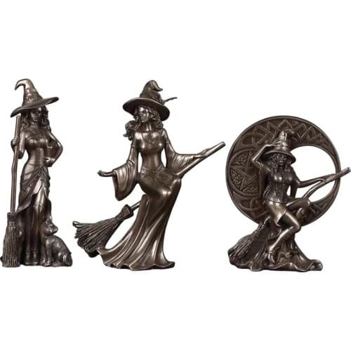 3pcs/set Europe United States retro creative modern minimalist Home decorations personality witch figure craft ornaments statue
