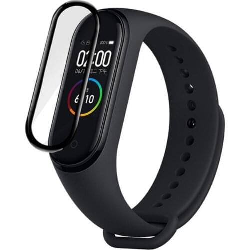3D Curved Edge Full Coverage Miband Soft Clear Protective Film Cover For Xiaomi Mi Band 5 band5 Screen Protector Guard(Not Glass
