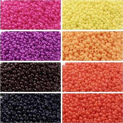 50g 2.3x1.5mm FGB Seed Beads 13/0 Opaque Glass Seed Bracelet Necklace Earrings Beads Grade A Round Hole: 1mm about 5300pcs/50g