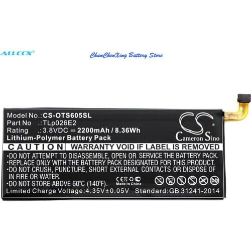 Cameron Sino Battery TLp026E2 for Alcatel Idol 4,OT-6055,6055B,6055H,6055K,6055P,6055U,6055Y,For BlackBerry DTEK50,STH100-2