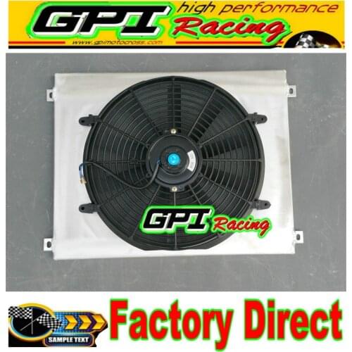 Aluminum Radiator shroud + fan FOR FORD F100 F150 F250 F350 V8 67-81 Bronco F-250