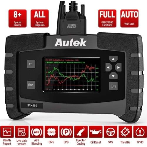 Autek IFIX969 OBD2 Scanner Professional Full System ABS SRS EPB DPF Reset Service Code Reader ODB OBD 2 Car Diagnostic Tool
