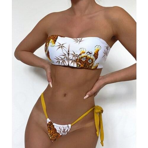 Bandeau Bikini Swimwear Women Push Up Swimsuits Sexy Bathing Suit Biquini Plus Size Maillot De Bain Femme Monokini Tankini