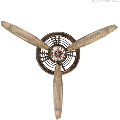 Retro decorative metal strip for airplane propeller wall clock Home living room decoration wall hanging decorations