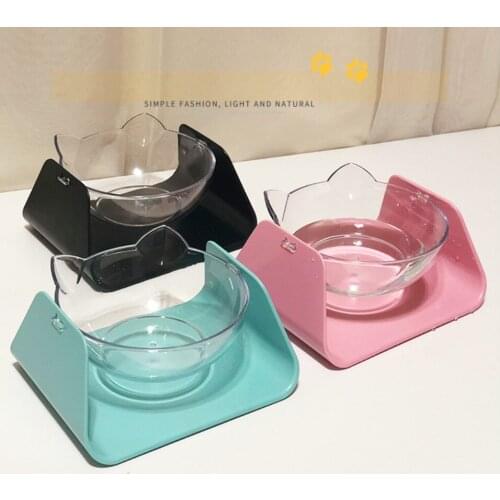 Ceramic pet bowl Cute Cat Bowl Dog Water Feeder Bowl Kitten Drinking Fountain Food Dish Bevel Dogs Bowls Products dog food