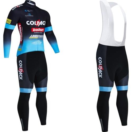 Team COLPACK Cycling Jersey 20D Bike Pants WINTER Pro Ropa Ciclismo Fleece Maillot Bicycle Jacket Wear Uniform