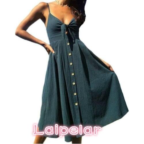 Laipelar Summer Dresses With Buttons