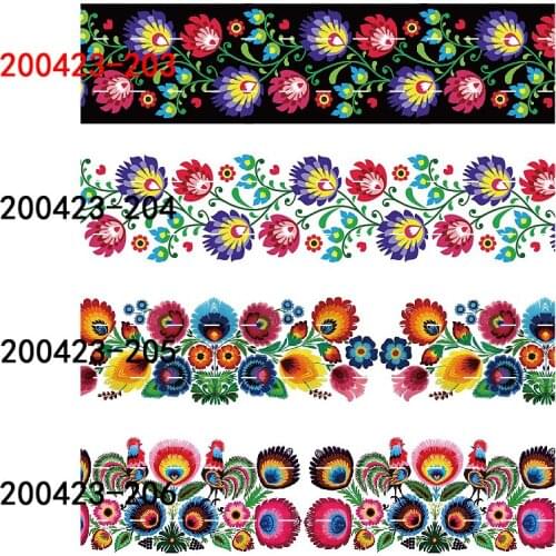 50 yards/lot) 100% polyester listons 75MM Mexico style feather printed grosgrain ribbon