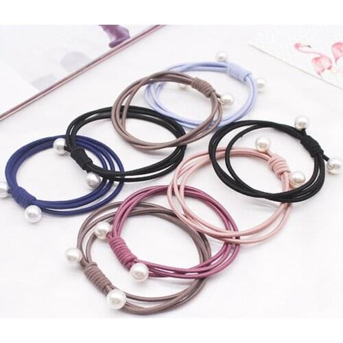Fashion Pearl Elastic Hair Bands multilayer hair ring Ponytail Holder Headband Rubber Band for women girls Hair Accessories