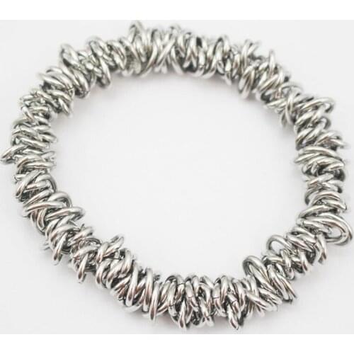 Pulseiras Design Fashionable Elastic Bangle Bracelet Stainless Steel Link Chain Bracelet Metal Wristband Bangle Bracelet