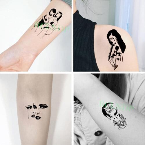 Temporary Tattoo Sticker set Sexy Girl Love Heart Patterns Tatoo Flash Tatto Fake Waterproof Stickers for Men Women Girls 30 Pcs