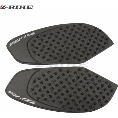 Motorcycle Tank Traction Pad Side Gas Knee Grip Protector Anti slip sticker 3M Black for yamaha yzf r6 YZF-R6 2008 2009 - 2015