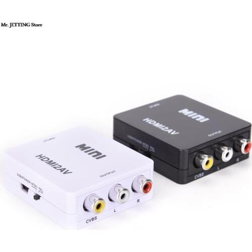 New HDMI-compatibale To RCA AV/CVBS Adapter HD 1080P Mini HDMI2AV Video Converter BOX For PC/PS3/VCR/DVD